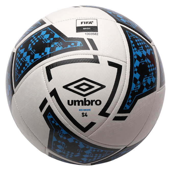 NEO SWERVE Soccer Ball White/Black/Blue - Size 4