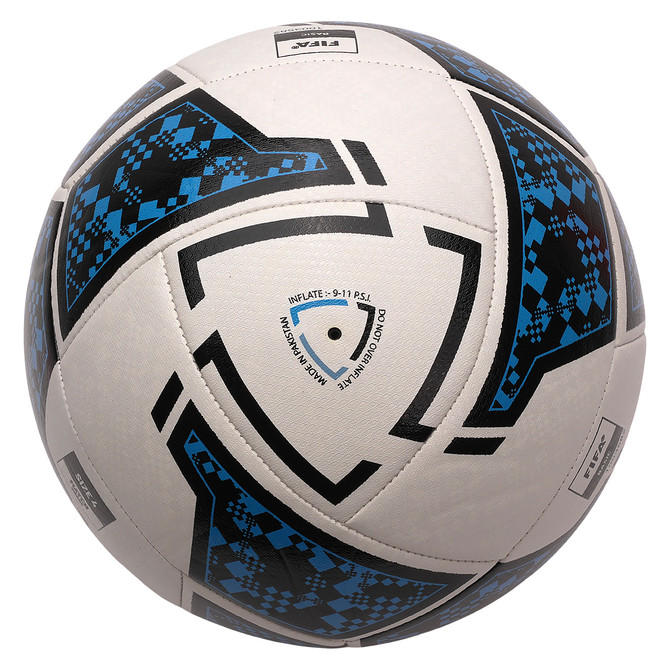 NEO SWERVE Soccer Ball White/Black/Blue - Size 4 - Bottom