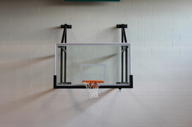 Wall Mounted Side Swing Basketball Unit - Space-Saving