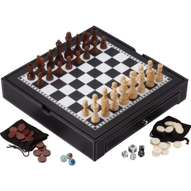 Chess, Checkers, Backgammon, Combo Set