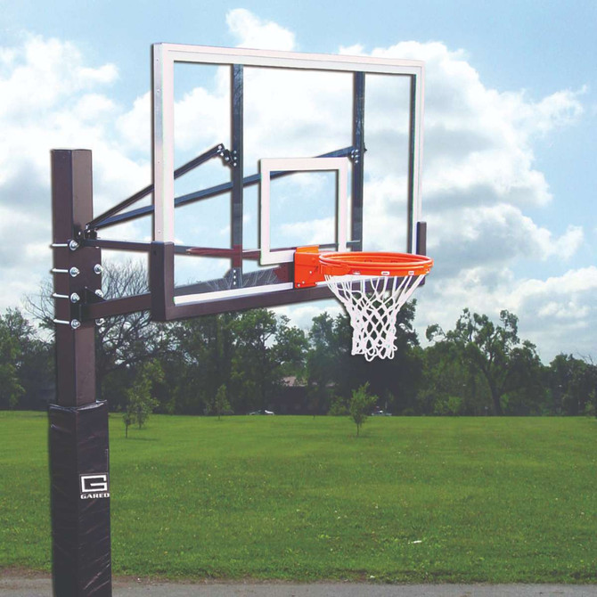 Endurance Playground Basketball System, 6" Square Post, 6' Extension, Glass Board (G.GP106G60)