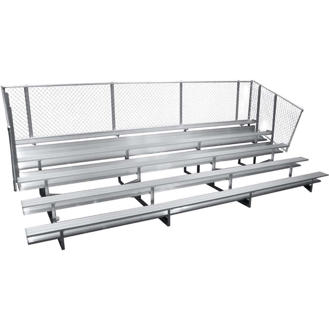5-Row Fixed Spectator Bleacher w/o Aisle, 10" Plank, 27 Ft