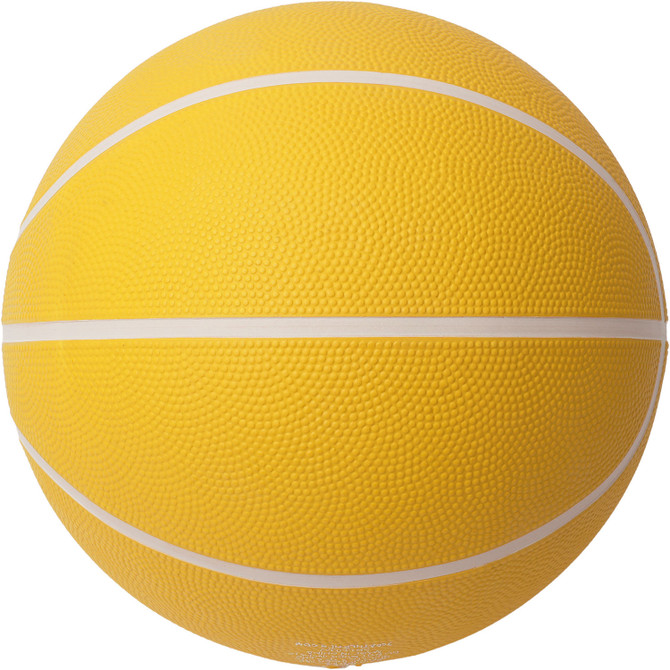 Rubber Basketball - Yellow - Size 5 - Back View