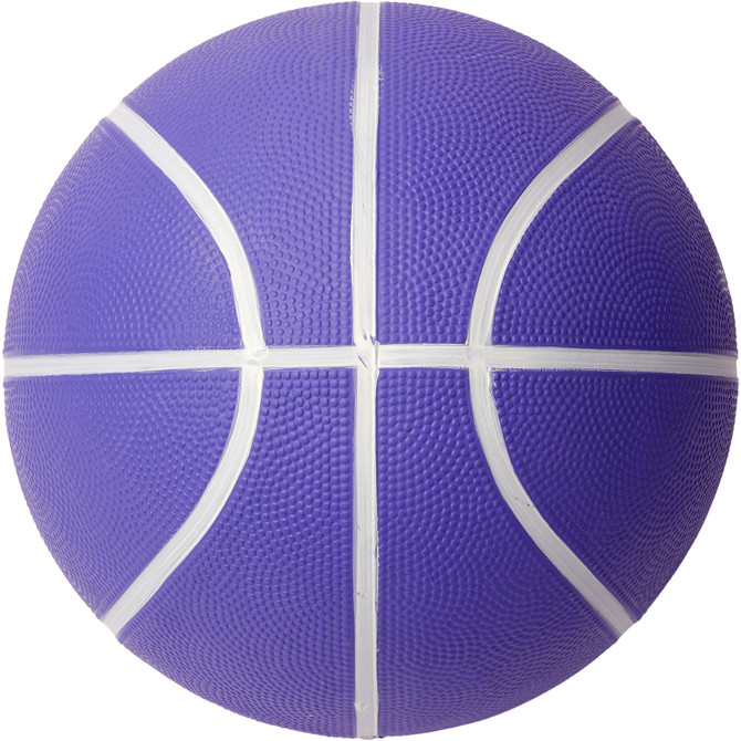 Rubber Basketball - Purple - Size 5 - End View