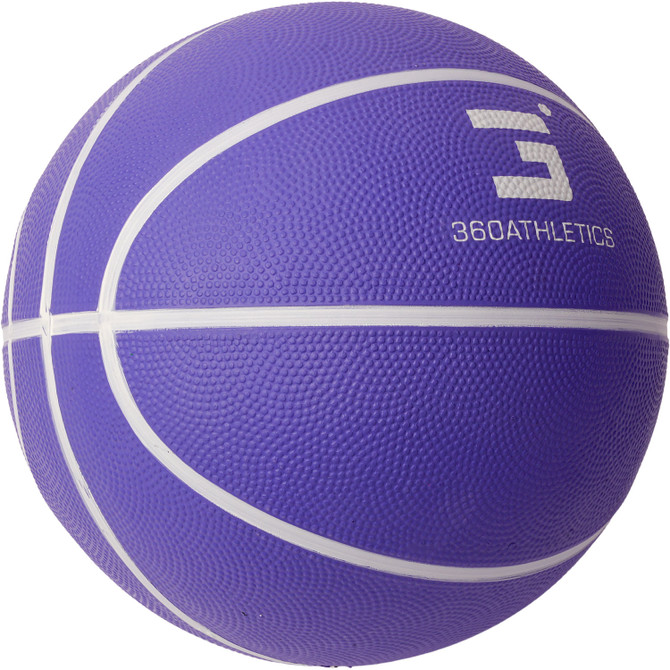 Rubber Basketball - Purple - Size 5 - Angle View