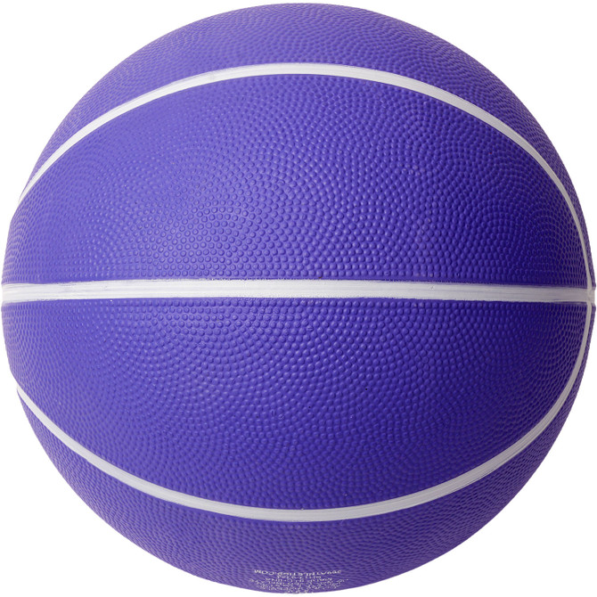 Rubber Basketball - Purple - Size 5 - Back View