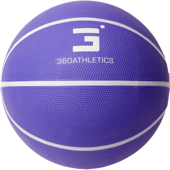 Rubber Basketball - Purple - Size 5 - Front View