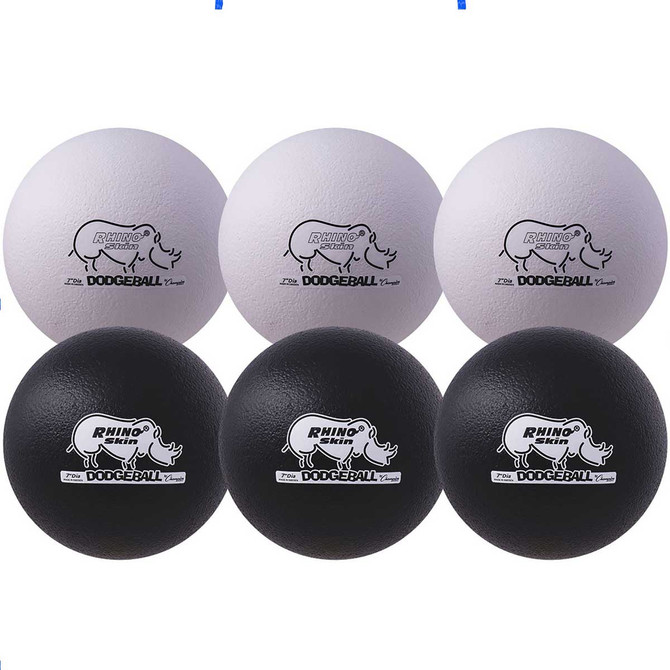 7" Rhino Skin Dodgeball Set - Black/White (RXD7BWSET)