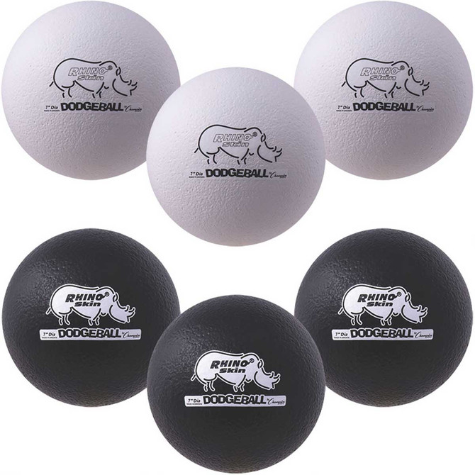 7" Rhino Skin Dodgeball Set - Black/White