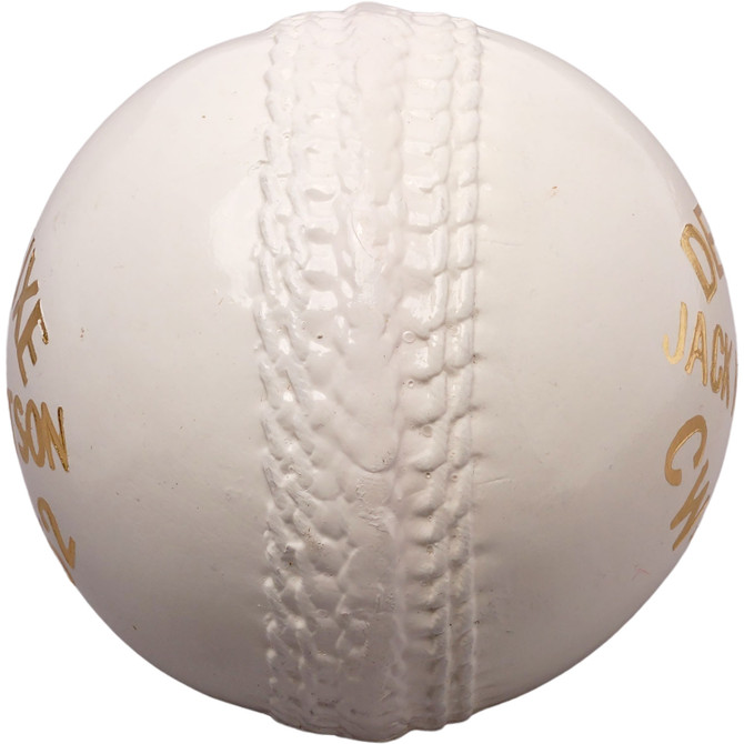 Deluxe Practice Cricket Ball - White - Side View