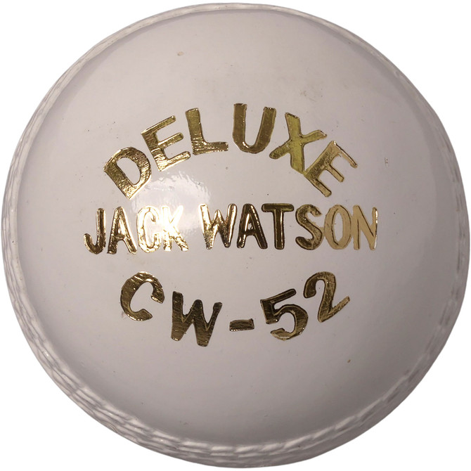 Deluxe Practice Cricket Ball - White - Front View
