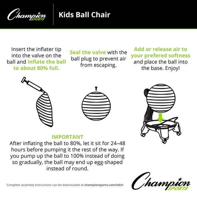 Kids FitPro Ball Chair - Instructions for ball