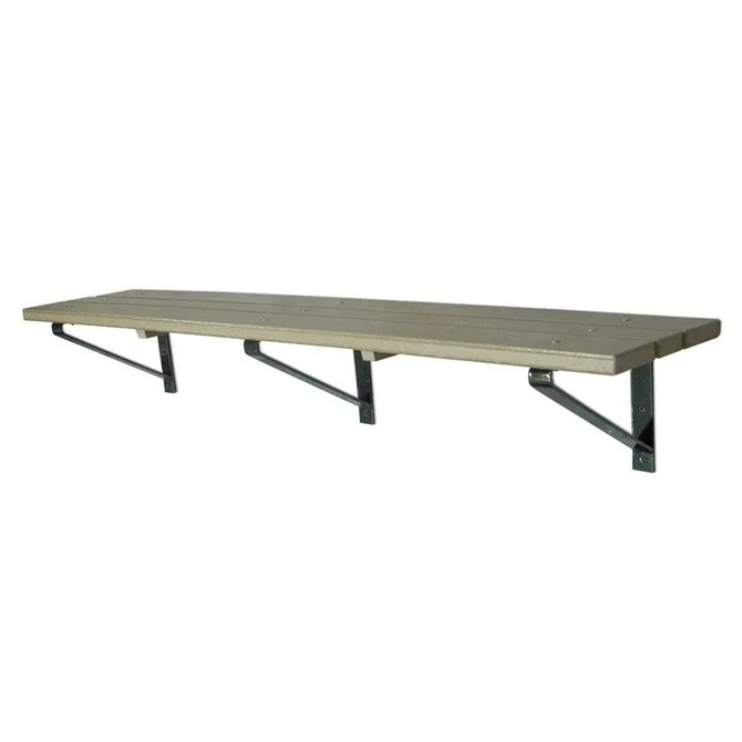 Recycled Plastic 10ft Wall Mount Bench - Sand (NOR-68.1310)