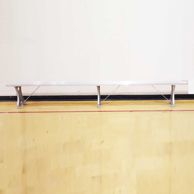 10-Foot Aluminum Locker Room Bench With Cast Aluminum Legs (LO-BA10)