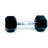 York 80 lb. Rubber Hex Dumbell (Each)