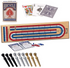 Bicycle 3-Lane Wooden Cribbage Board Set w/Metal Peg & Card (CB5)