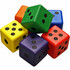 3.5" PU Coated Sponge Dice Rainbow Set (set of 6) (PJ18S)