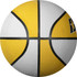 Baden Two-Tone Rubber Basketball Yellow/White - Size 6 - Side View (28.5") (BR6-705)