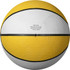Baden Two-Tone Rubber Basketball Yellow/White - Size 6 - Bottom
 View (28.5") (BR6-705)