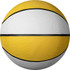 Baden Two-Tone Rubber Basketball Yellow/White - Size 6 - Top View (28.5") (BR6-705)