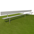 15 inch Spectator Bench With Back, Inground