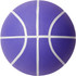 Rubber Basketball - Purple - Size 5 - End View