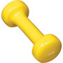 YELLOW vinyl covered dumbell - 4 lbs