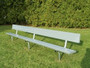 Portable Aluminium Bench with backrest - 12 ft - BE-PG12