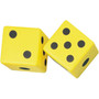 6" Coated Yellow Foam Dice (set of 2)