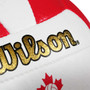 Wilson Volleyball Canada Gold Beach Game Ball, White/Red - Close-Up View