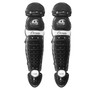 Double Knee Baseball 14.5" Leg Guards w/ Wings - Black Front view