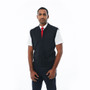 Cobmex Men's Full Front Zip Vest with Seed Stitch Placket (CX-3011)