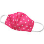 AK Adult Large Reusable Fabric Face Mask - Pink White with Polka Dots