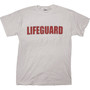 White T-Shirt with "Lifeguard" in Red (T24CLW)