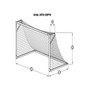 Kwik Goal Soccer Net 3mm (4.5'x9'x2'x5') White (120mm Mesh) (3B5501)