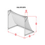Kwik Goal Soccer Net 3mm (6.5'x12'x2'x7.5') White 3.5" Mesh (3B6823)