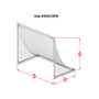 Kwik Goal Soccer Net 2.4mm (3'x4'x0'x3') White (120mm Mesh) (3B7220)