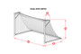 Kwik Goal Soccer Net 3mm (6'x16'x2'x6.5') WHITE 120 mm Mesh