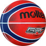 Molten BGRX Premium Rubber Basketball Size 7 - Red/Blue - Angle View