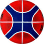 Molten BGRX Premium Rubber Basketball Size 5 - Red/Blue - End View