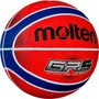 Molten BGRX Premium Rubber Basketball Size 5 - Red/Blue - Angle View