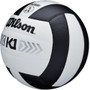 Wilson K1 Silver Indoor Volleyball - Black / White - Angle View