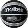 Molten BGRX Premium Rubber Basketball - Black/Silver - Size 6 - Front View