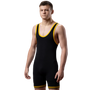 Matman Adult Double Knit Nylon Singlet - Wrestling (MM-83) - Black/Gold