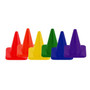 High Visibility Flexible Vinyl Cones, Set of 6 Colours - 6 inch (C6SET)