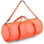 Mesh Zip Top Duffle Bag - Orange