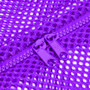 Mesh Zip Top Duffle Bag - Purple Zipper