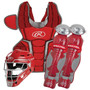 Rawlings Renegade 2.0 Catchers Gear Set - Adult (Scarlet / Silver)