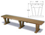  Recycled Plastic 8ft WIDE Bench - SAND COLOR (NOR-68.1508)