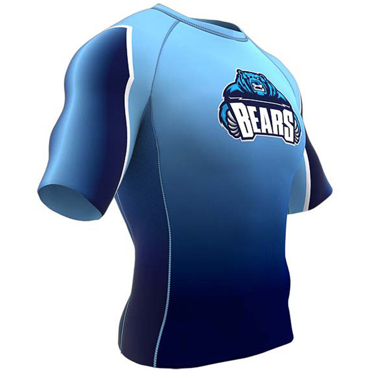 AthElite Boys Half Sleeve Compression Shirts Sublimated Uniforms Apparel